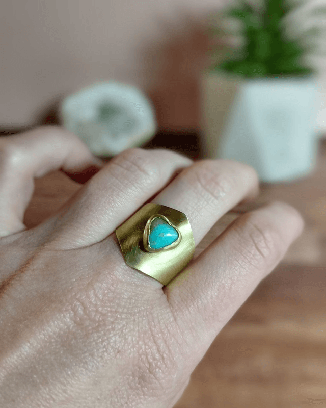 Bague cœur de Turquoise