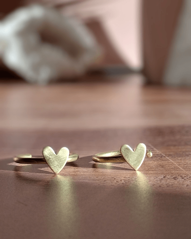 Bague cœur de laiton