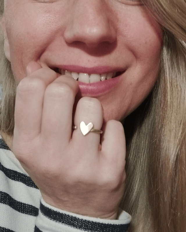 Bague cœur de laiton