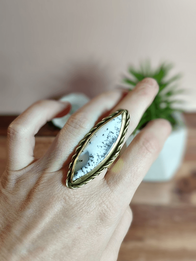 Bague Agate Dendritique