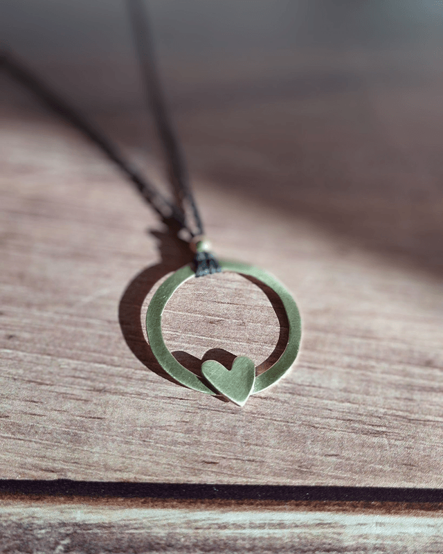 Collier cœur de laiton