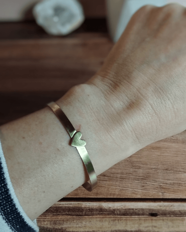 Bracelet cœur de laiton