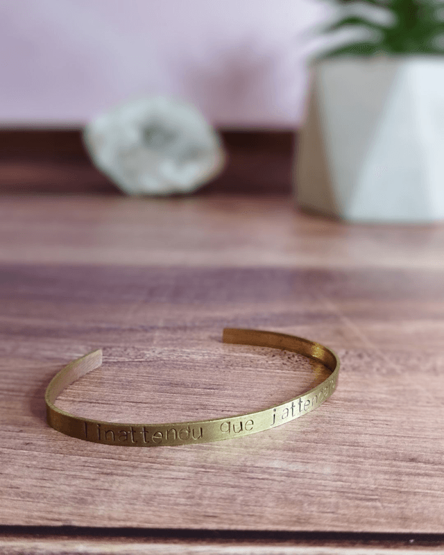 Bracelet mantra &quot;L&#039;inattendu que j&#039;attendais&quot;