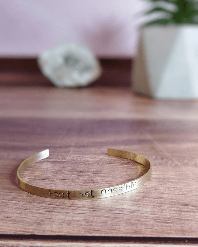 Bracelet mantra &quot;Tout est possible&quot;