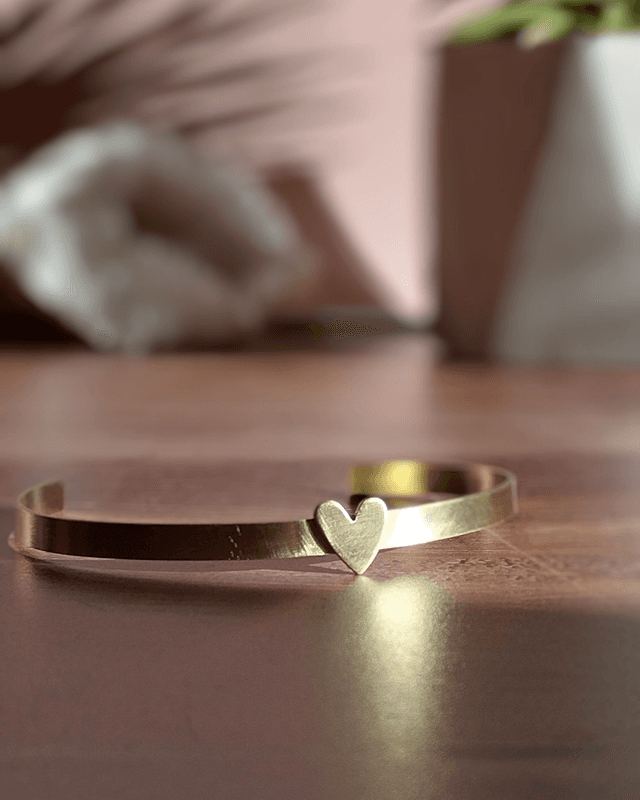 Bracelet cœur de laiton