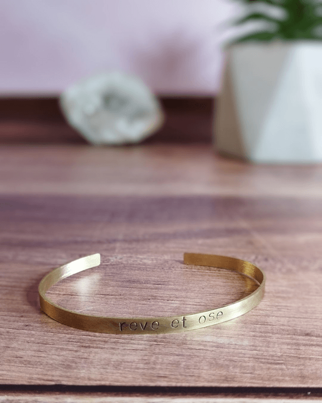 Bracelet mantra &quot;Rêve et ose&quot;